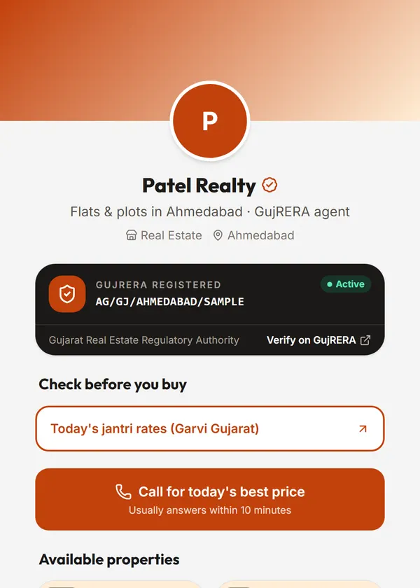 Gujarat property agent template